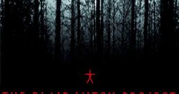 Terrifying promotional artwork for The Blair Witch Project, featuring a character's fearful expression in a dark forest setting.