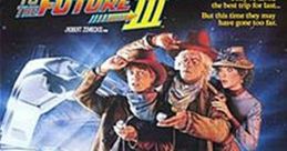 Back to the Future III movie poster featuring Doc, Marty, and Clara in a wild west adventure with a DeLorean.