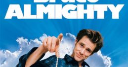 Bruce Almighty poster featuring Jim Carrey holding the Earth, symbolizing his comedic quest for divine power and responsibility.