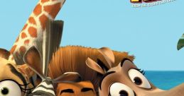 Exciting scene from Madagascar movie featuring characters Alex the lion and friends in a humorous expression of surprise.