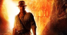 Iconic poster of Indiana Jones in the Kingdom of the Crystal Skull, featuring adventure and ancient mysteries. May 22 release.