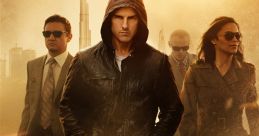 Mission: Impossible - Ghost Protocol poster featuring Tom Cruise and team, highlighting action, suspense, and high stakes.