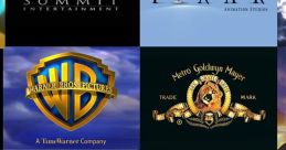 Logos of major production companies like Pixar, Warner Bros, and Sony Pictures showcasing entertainment industry themes.