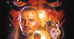 Star Wars Episode I: The Phantom Menace poster featuring key characters like Qui-Gon Jinn, Anakin Skywalker, and Padmé Amidala.