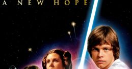 Star Wars Episode IV: A New Hope featuring iconic characters like Luke, Leia, and Obi-Wan in a space adventure.