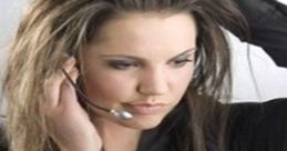 Focused woman with headset prepares for work, embodying the "Just Got In To Work Lady 2.0" vibe. Engaged and ready.