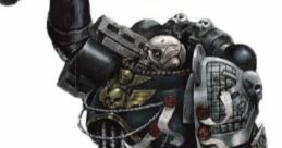 Space Marine Chaplain wielding a power hammer, adorned in ceremonial armor with skull motifs, ready for battle in Warhammer 40k.