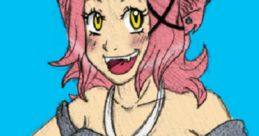 Colorful illustration of Jessie, featuring pink hair, striped outfit, and cheerful expression, showcasing her playful personality.