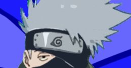 Kakashi Hatake, a popular anime character, stands confidently with his signature spiky hair and ninja attire.