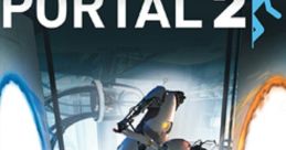 Portal 2 artwork featuring iconic robots navigating portals in a futuristic environment. Experience the puzzle adventure!