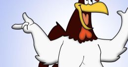 Foghorn Leghorn proudly poses with a mischievous grin, showcasing his colorful feathers and playful personality.