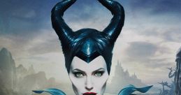 Maleficent in a dramatic pose, showcasing her iconic horns and dark attire, embodying the powerful Disney villain's essence.