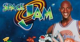 Space Jam poster featuring Michael Jordan with Looney Tunes characters, showcasing a blend of basketball and animation.