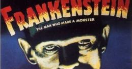 Classic Frankenstein (1931) movie poster featuring Boris Karloff, showcasing horror themes and iconic imagery.