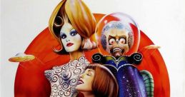 Colorful poster for "Mars Attacks!" (1996) featuring an alien invasion with iconic cast members like Jack Nicholson and Glenn Close.