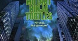 Teenage Mutant Ninja Turtles movie poster showcasing the heroes peeking from a sewer in a cityscape, vibrant and iconic.