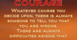 Inspirational quote emphasizing the need for courage in the face of criticism and challenges, attributed to Ralph Waldo Emerson.