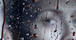 Face partially obscured by rain-splattered glass, conveying themes of suspense and tension in a dramatic narrative. Netflix.