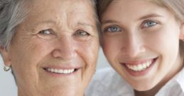 Smiling grandmother and granddaughter share a loving embrace, symbolizing the special bond between mothers and daughters.