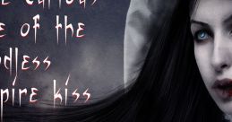 Intriguing vampire-themed artwork showcasing a mysterious figure with long dark hair, capturing the essence of the vampire kiss.