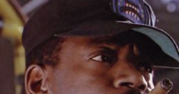 Sgt. Apone from Aliens, wearing a military cap, smoking a cigar, exuding confidence and leadership in a tense moment.