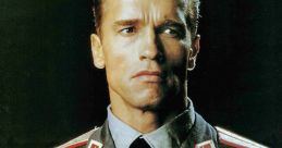 Arnold Schwarzenegger as Ivan Danko in "Red Heat," holding a gun with a serious expression, showcasing his iconic role.