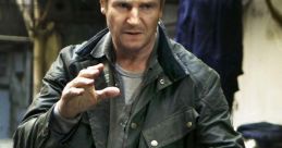 Bryan Mills in action, showcasing determination and combat skills in a tense moment from the movie "Taken.