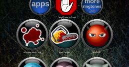 Collection of scary ringtones icons featuring creepy designs like ghosts, monsters, and horror sound effects.