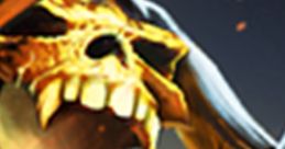 Clinkz from Dota, featuring a fiery skull and menacing horns, embodies fierce gameplay and strategic power.