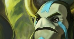 Nature's Prophet from Dota, characterized by his green and blue colors, majestic antlers, and a mystical expression.