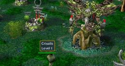 Crixalis, a Level 1 Sand King in Dota, showcasing stats and abilities in a vibrant game environment.