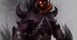 Shadow Demon from Dota, featuring dark, menacing design with glowing red eyes and chains, embodying malevolence and chaos.