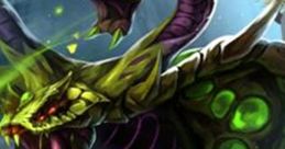 Venomancer from Dota unleashes toxic energy, showcasing his serpent-like form and vibrant, poisonous colors.