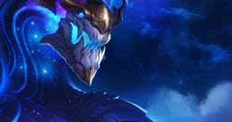 Aurelion Sol, the celestial dragon, radiates cosmic energy with vibrant colors and a powerful aura in League of Legends.