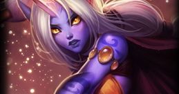 Soraka from League of Legends casting a spell, showcasing her vibrant blue skin and striking features in a magical setting.