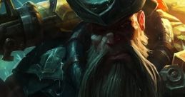 Captain Gangplank from League of Legends, showcasing his fierce appearance and iconic pirate attire.