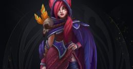 Xayah, the Rebel from League of Legends, stands confidently with her signature feathers and vibrant outfit.