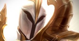 Kayle, the Righteous, wields her glowing weapon, showcasing her divine armor and powerful presence in League of Legends.