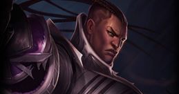 Lucian, the Purifier from League of Legends, showcasing his intense gaze and dynamic pose in an action-packed scene.