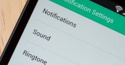 Vine app notification settings screen displaying options for sound, ringtone, vibrate, and light features.