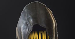 Mysterious hooded figure with "Wadu Hek" branding, capturing the essence of a unique Christmas theme.