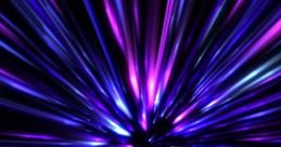 Vibrant purple and blue light streaks create a dynamic effect, resembling time travel and cosmic energy. Back in Time effects.