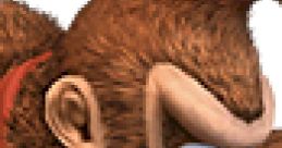 Close-up of Donkey Kong, a character from Super Smash Bros. Brawl, showcasing his iconic facial features and expression.