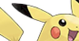 Joyful Pikachu from Pokémon Puzzle League, featuring its signature yellow color and iconic happy expression.