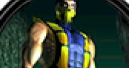 Scorpion from Mortal Kombat 4 in iconic outfit, showcasing his signature colors and fierce presence.