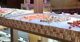 Fresh seafood and vibrant toppings on ice at City Wok's buffet, showcasing a variety of delicious options.