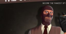 Stylish TF2 Spy character in a formal outfit holding a briefcase, promoting stealth and elegance in gameplay.