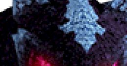 Close-up of Mephiles the Dark from Sonic the Hedgehog, showcasing his menacing expression and dark color palette.