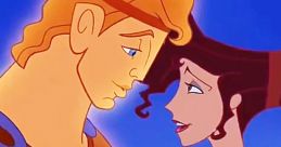 Hercules and Megara share a heartfelt moment, showcasing their love and connection in Disney's animated classic.