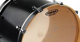 Black bass drum with Evans head and pedal, essential for creating powerful rhythms in Drum & Bass music.